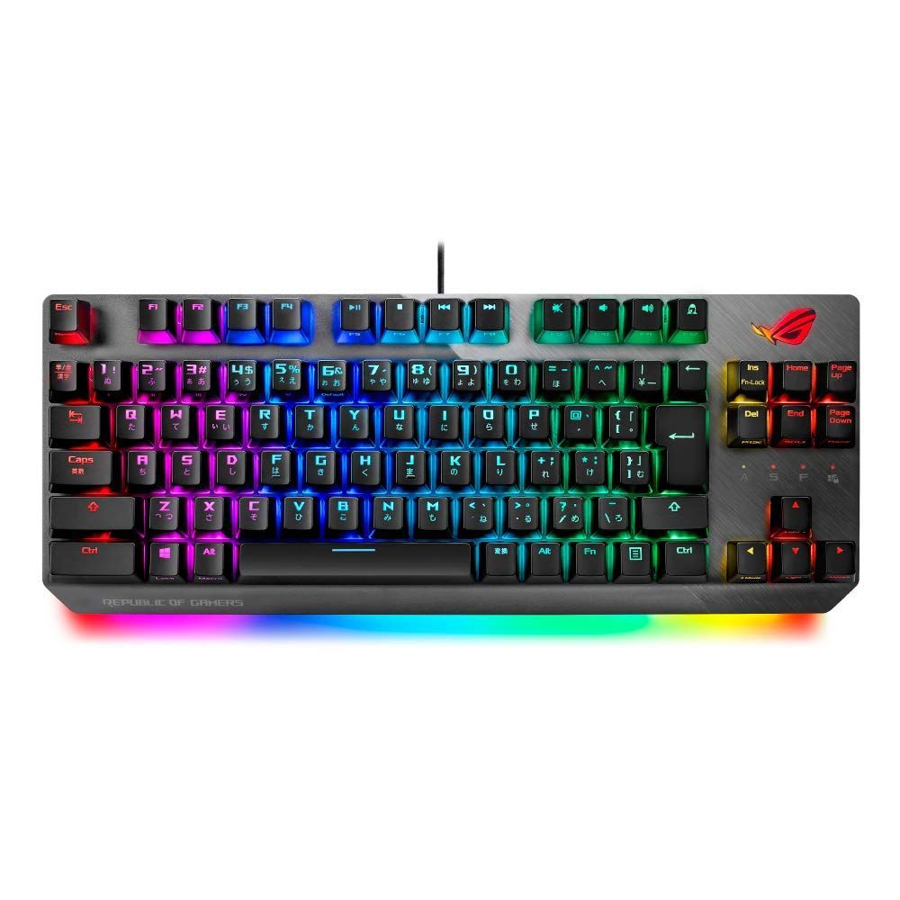 人気商品】SCOPE TKL/SV/JP STRIX X802 FPS向け ゲーミングキーボード クイックトグルスイッチ USB 【銀軸】 ASUS  - お買い得なセール商品