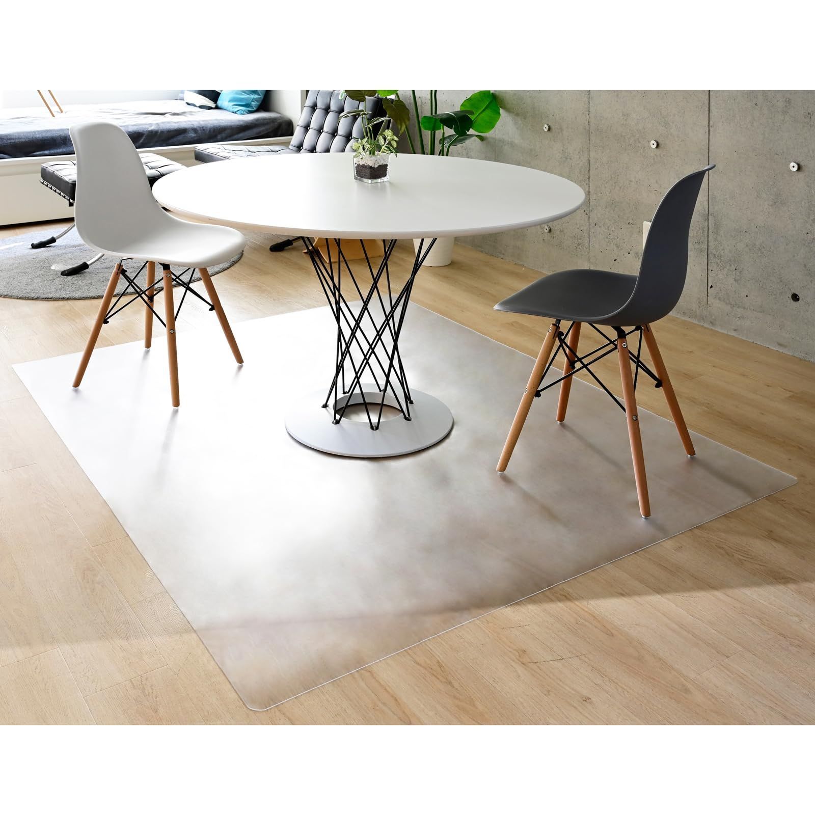 人気商品 ダイニングマット 透明 フロアマット 山善 耐水 耐熱 幅150×奥行180cm キズや汚れに強い クリア OFM-1580 S