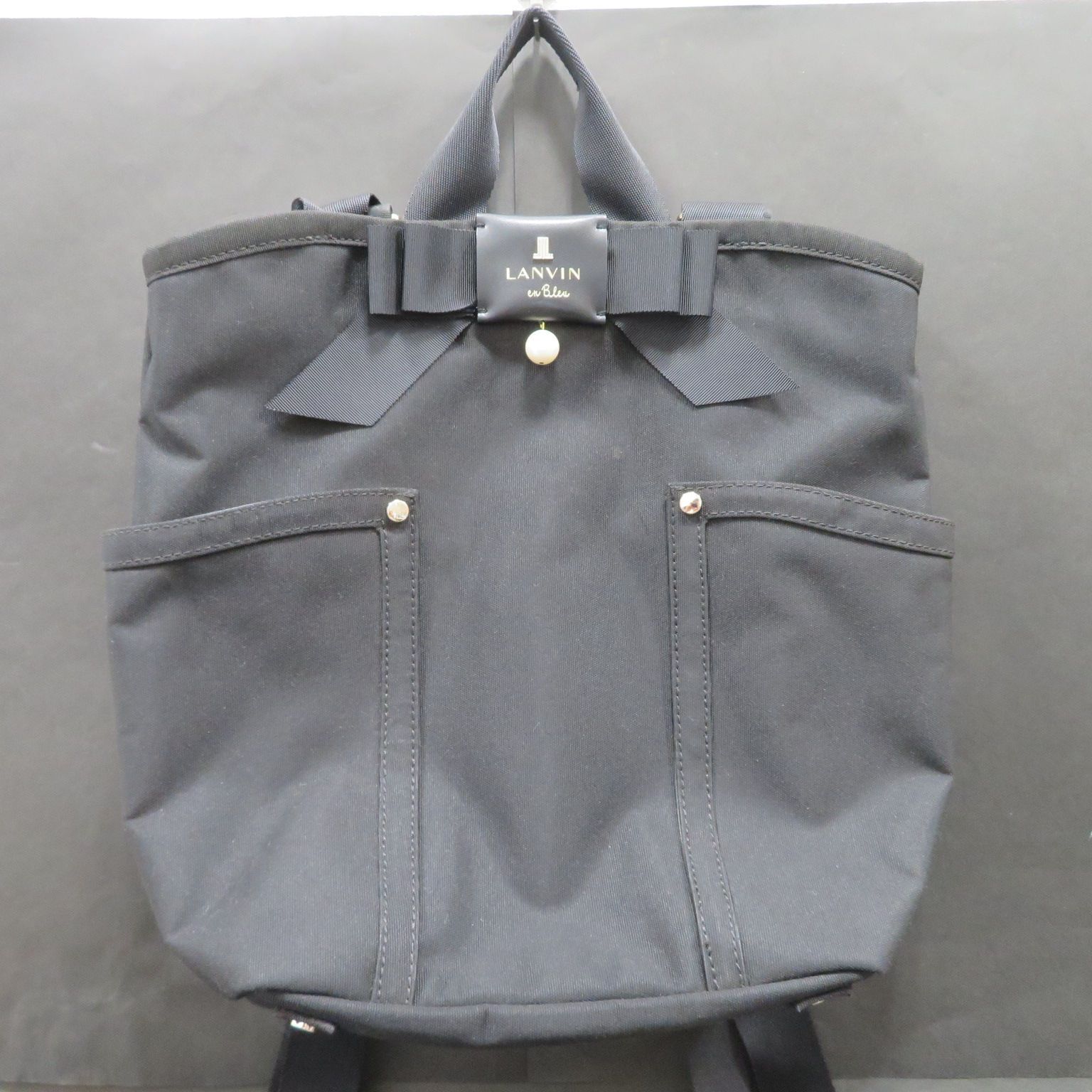 4852 ランバンオンブルー LANVIN en Blue リュック パック パック 黒 ブラック み