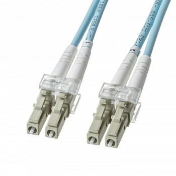 サンワサプライ アーマードメガネ型光ファイバケーブル マルチOM3 LC×2-LC×2 1m HKB-AMOM3LCLC-01