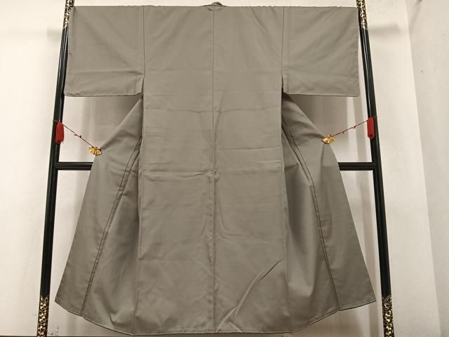 平和屋着物●男性　お召　色無地　利休白茶色　正絹　逸品　未使用　AABA3810ph 平和屋着物○男性 お召 色無地 利休白茶色 正絹 逸品 未使用