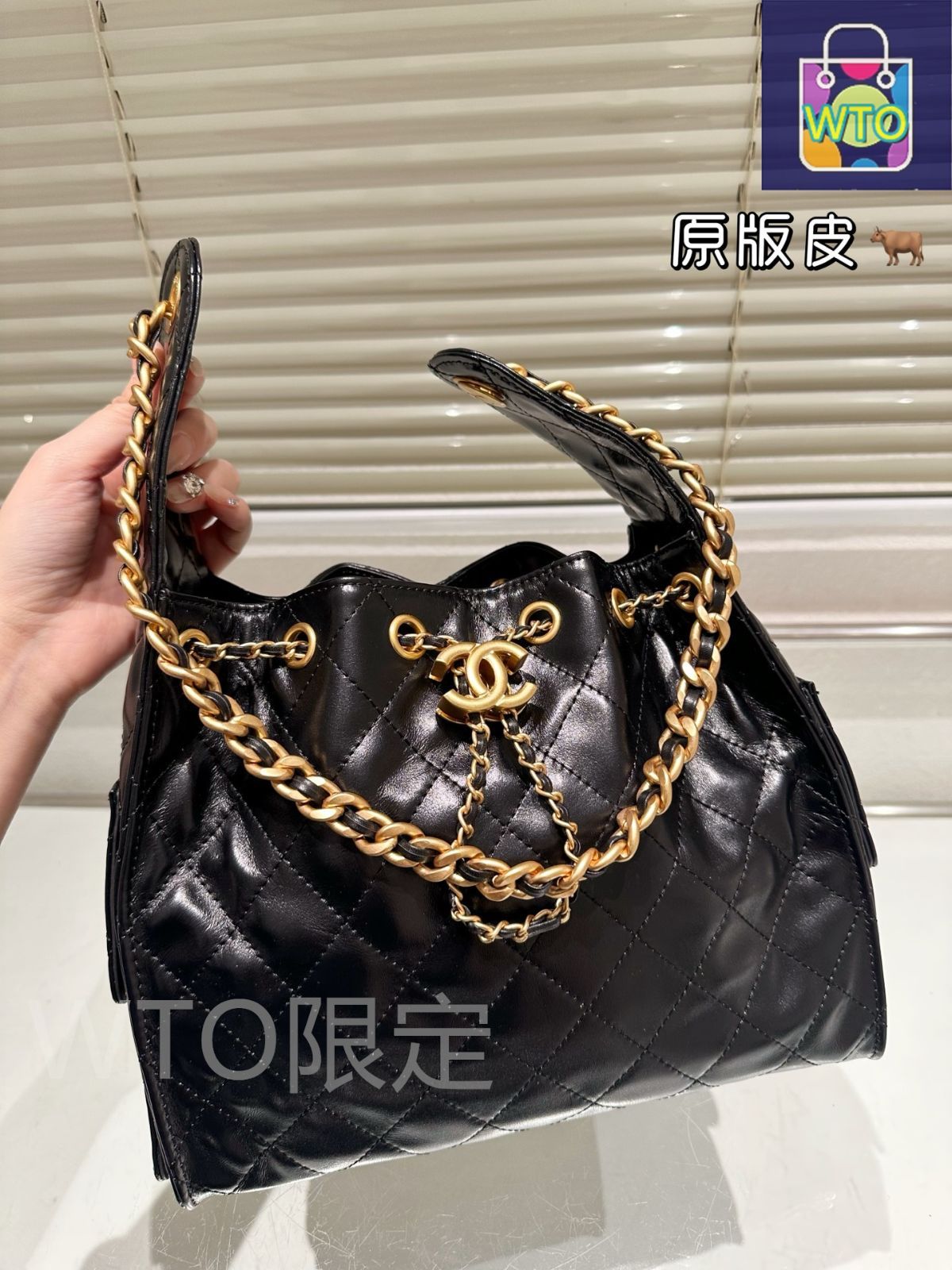 シャネルバッグ CHANEL Pre-Owned 2014-2015 Fringed Denim Bucket Bag | Blue