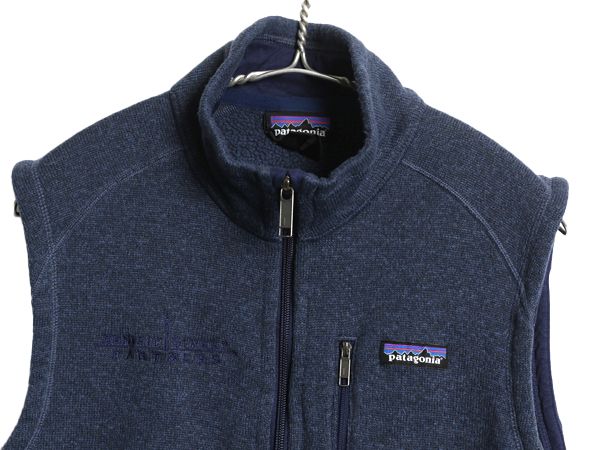 パタゴニア ベターセーター ベスト メンズ М | 古着 18年製 フリース セーター 前開き フルジップ アウトドア ハイネック 重ね着 企業 紺