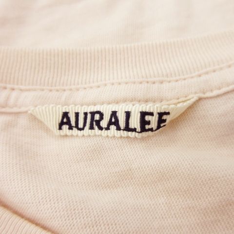 オーラリー AURALEE シームレス クルーネックT Tシャツ カットソー 丸首 半袖 1 S ピンク A00T04ST /MN18 ■GY43 レディース オーラリー AURALEE シームレス クルーネックT Tシャツ