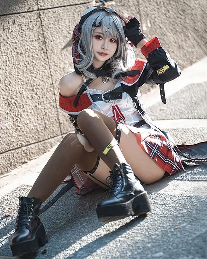 ホロライブ 沙花叉クロヱ コスプレ ウィッグ ブーツ フルセット 