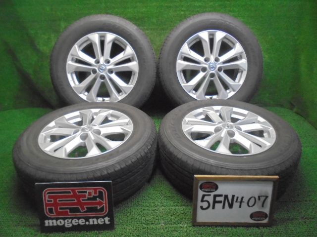 5FN407 G7 225 65R17 ブリヂストン DUELER H L 850 夏タイヤ 日産純正 アルミホイール4本セット T32 エクストレイル