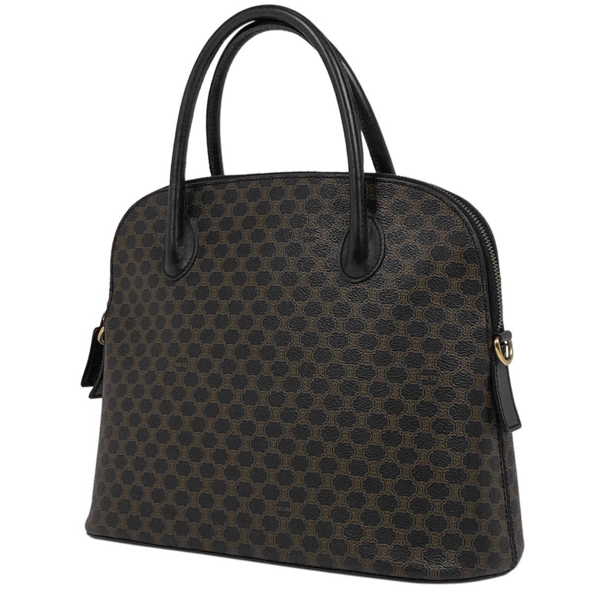 セリーヌ ハンドバッグ 手提げブラック マカダム柄