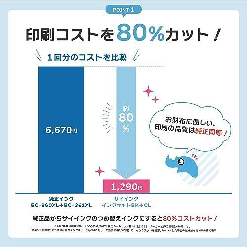 サイインク】《ブラック1本あたりの容量:純正の約2.3倍！カラー1本