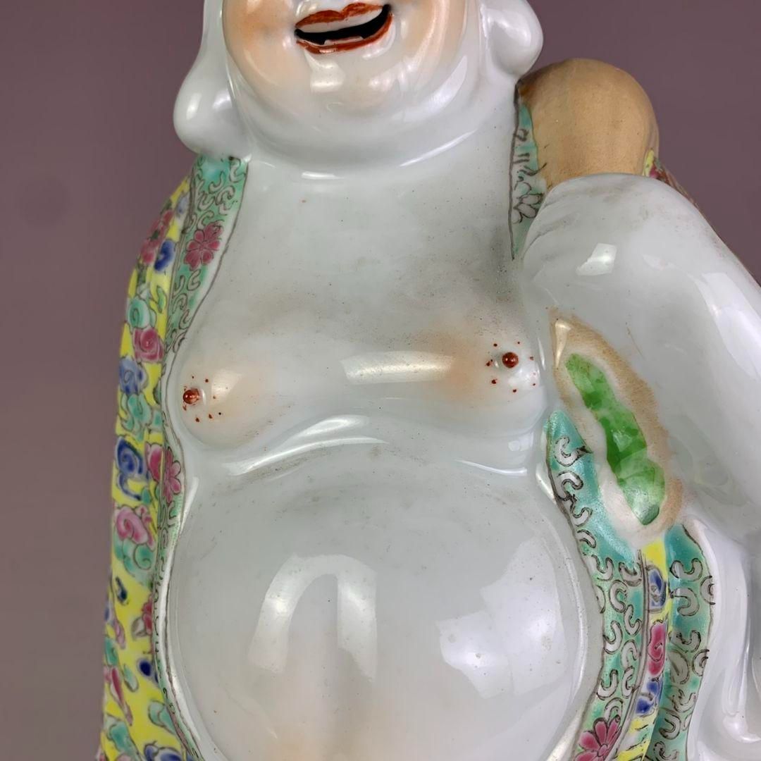布袋さん彫像 陶磁器 装飾品 現代工芸品 美術品 置物 【公式通販】