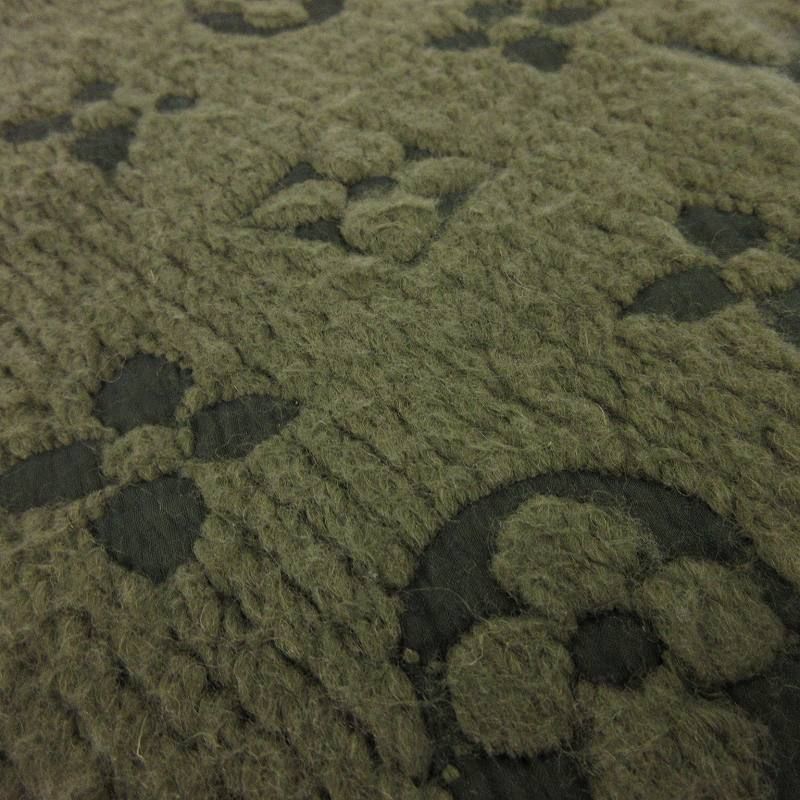 ルイヴィトン マフラー フリンジ シルク30% ウール70% ブラウン ルイ