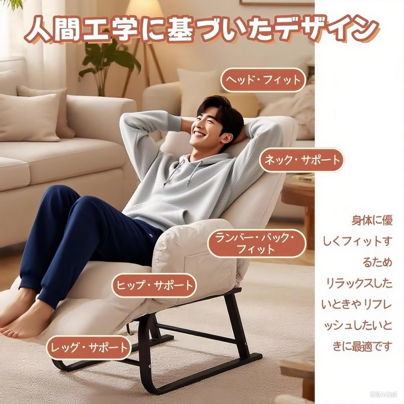 ソファベッド 手すり付き