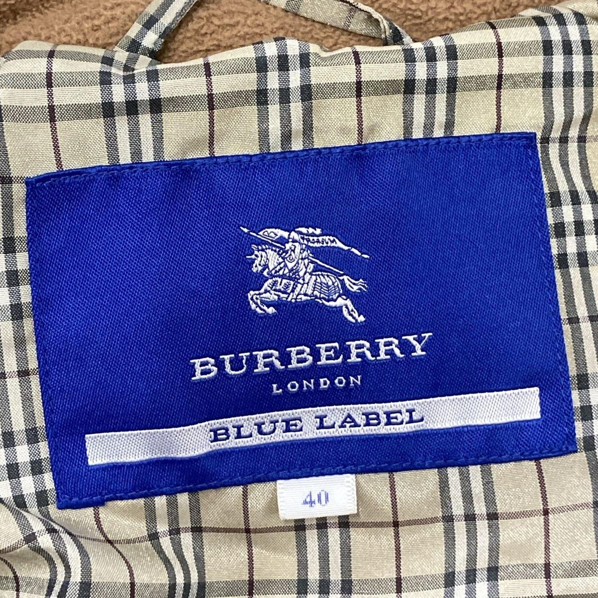 BURBERRY BLUE LABEL ファー付きコート　40 BURBERRY BLUE LABEL - バーバリー ラビットファー付きコートの
