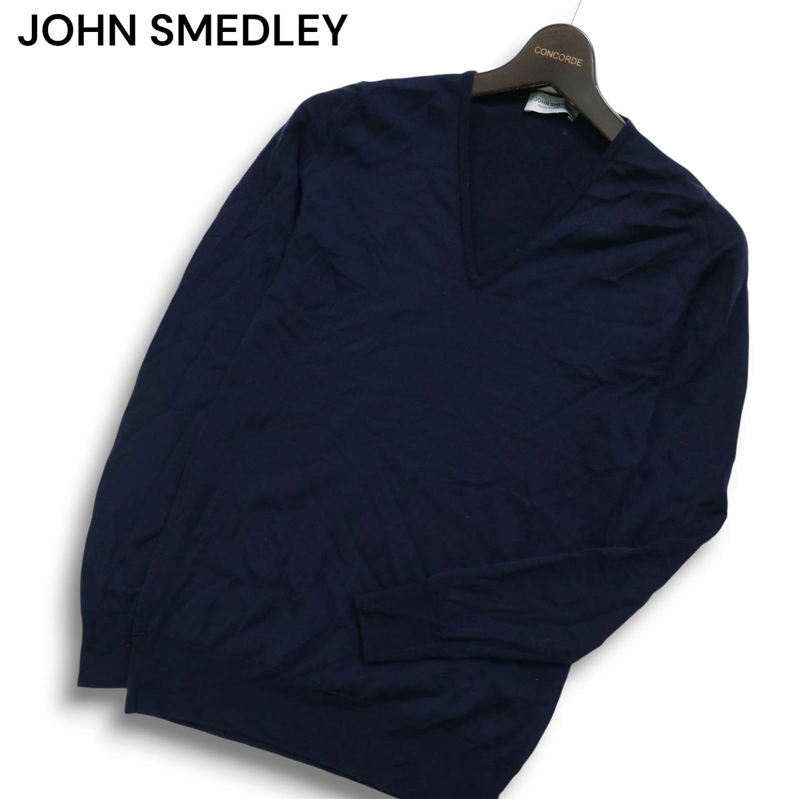 JOHN 英国製 JOHN SMEDLEY ジョンスメドレー ウール100% フーディ 