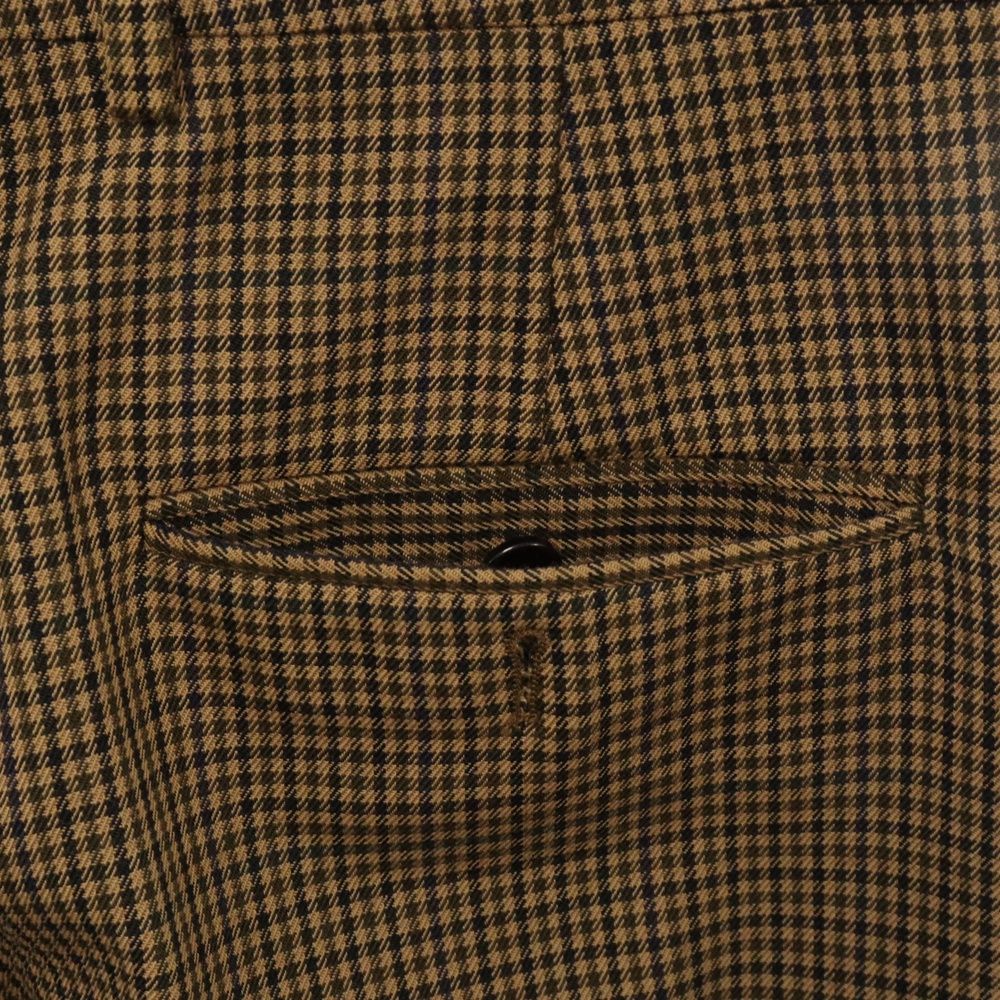 CELINE (セリーヌ) チェック ウール ブーツカットロングパンツ