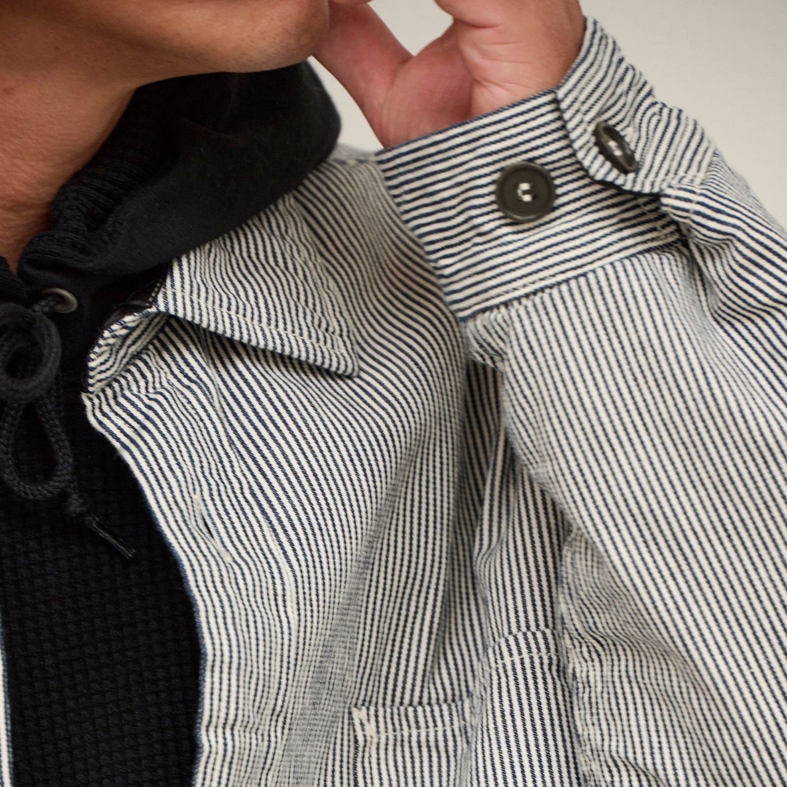 DESCENDANT CRA90 HICKORY STRIPE JACKET POST O'ALLS ジャケット