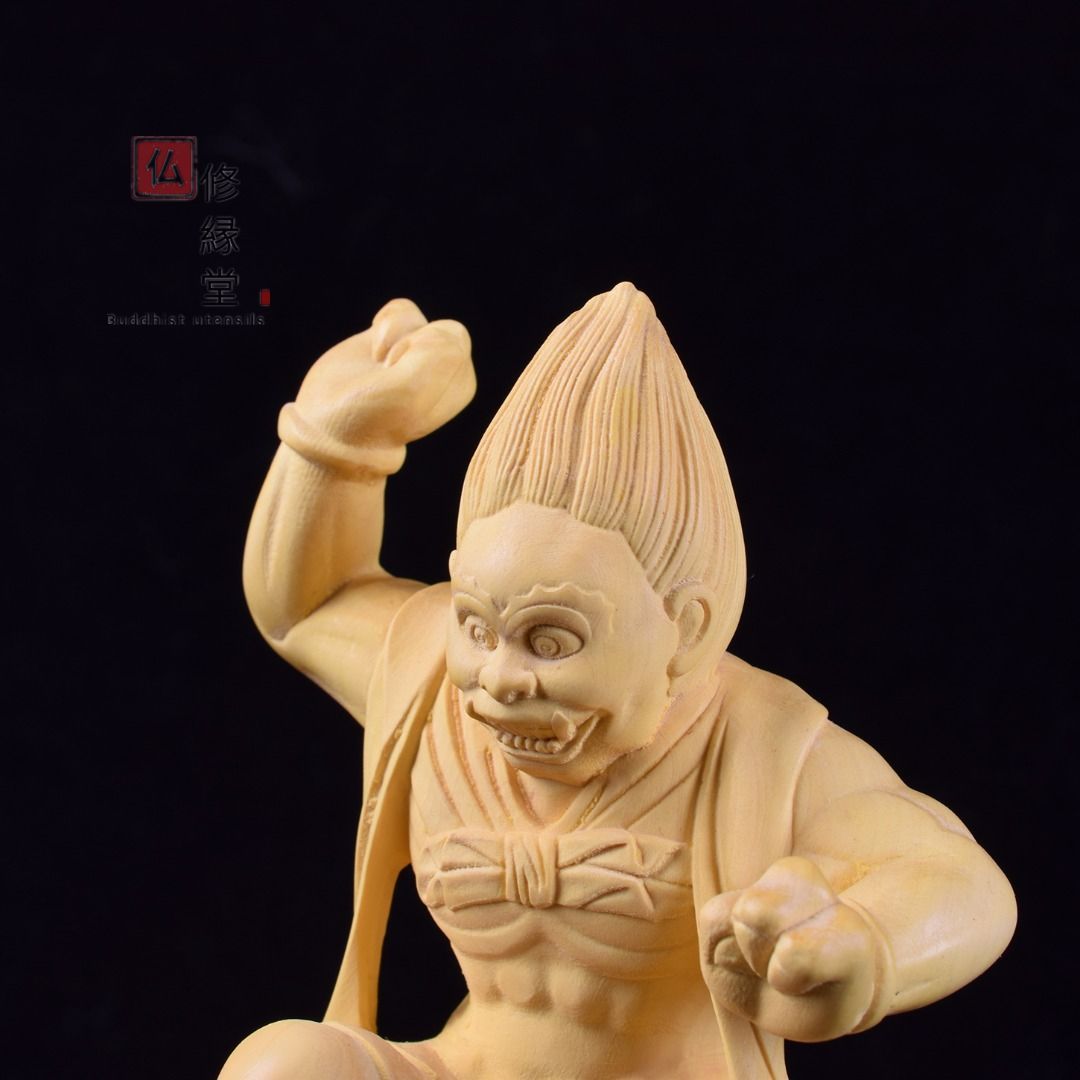 高品質 木彫仏像 火神立像 彫刻 仏教工芸 柘植材 仏師で仕上げ 高品質 木彫仏像 火神立像 彫刻 仏教工芸 柘植材 仏師で仕上げ