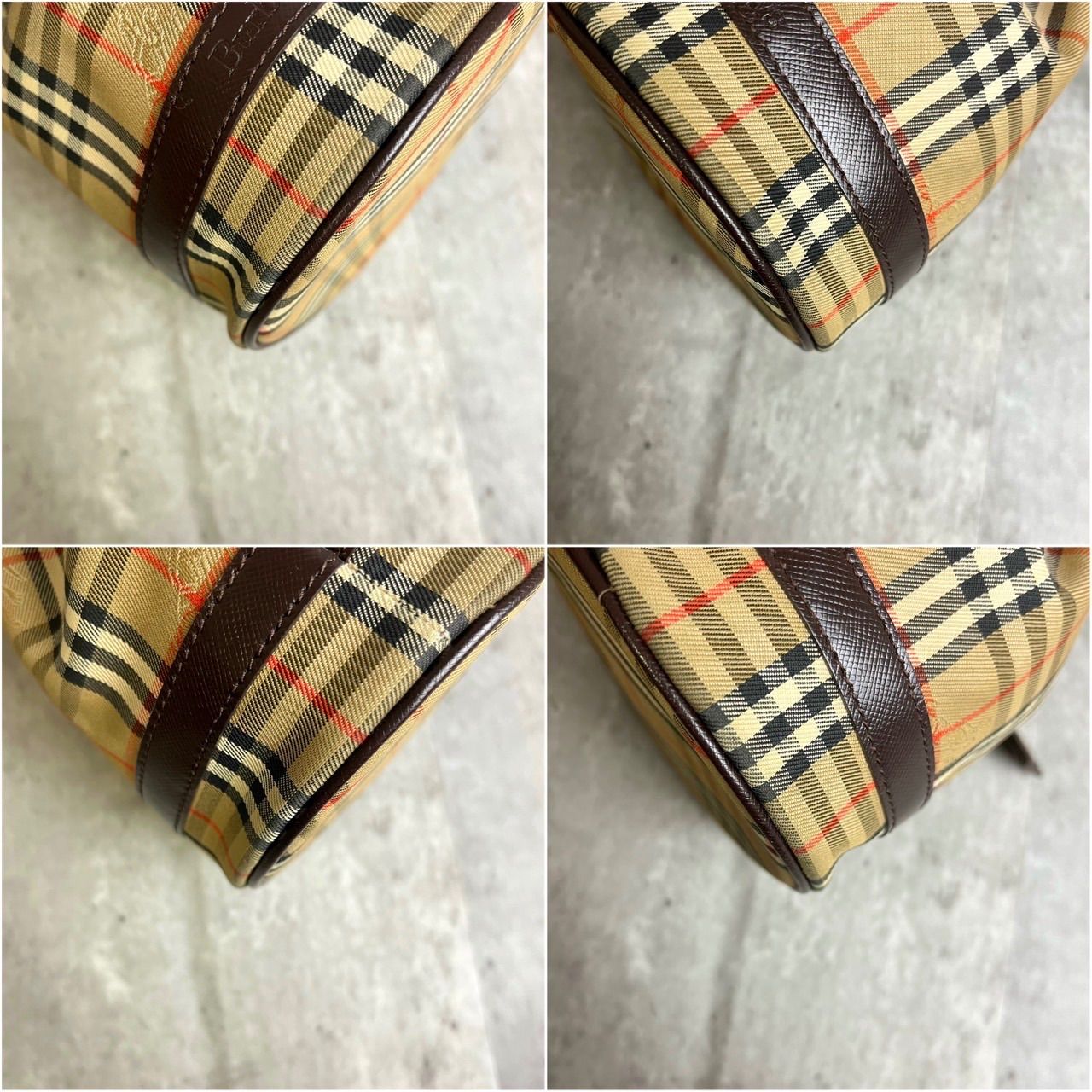 ✨良品✨ BURBERRY バーバリー 巾着 ポーチ ハンドバッグ ノバチェック