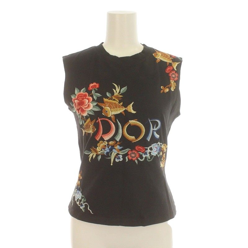 Christian Dior ノースリーブ Tシャツ ブラック 38