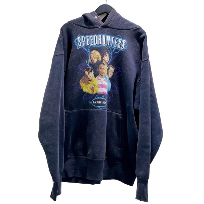 バレンシアガ BALENCIAGA Speed Hunters オーバーザイズパーカー 541707 グレー マルチ コットン レディース パーカー