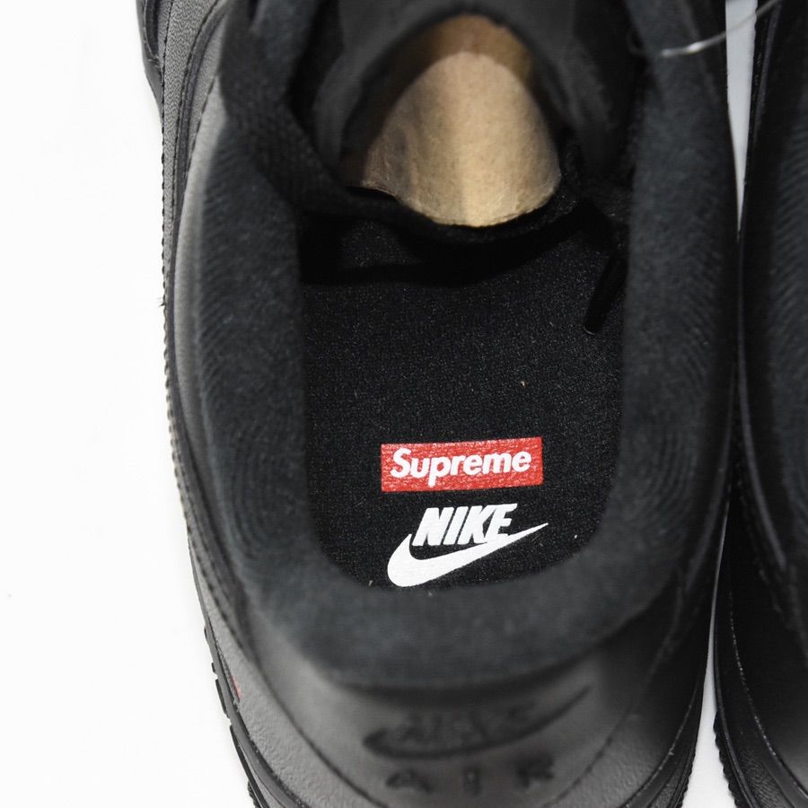 新品 未使用】NEW Supreme × Nike Air Force 1 Low Black シュプリーム