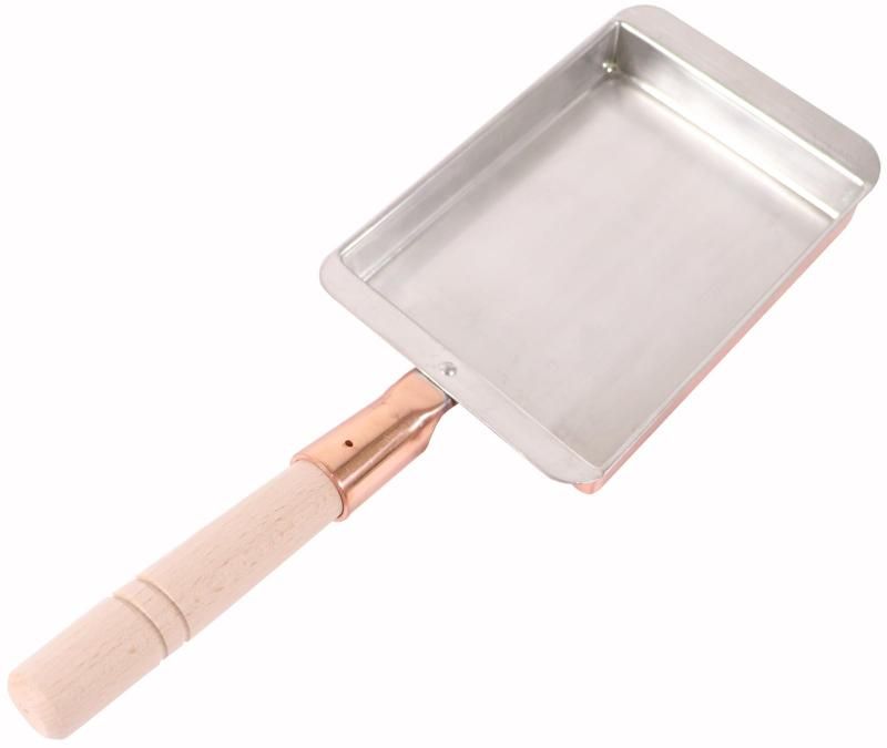 遠藤商事 TKG 銅玉子焼き 関西型 13.5cm 幅135×奥行180mm ガス火対応 質量 kg 0.68 銅の優秀な熱伝導率で すばやい調理 木製ハンドル 取付必要 業務用 BTM0401