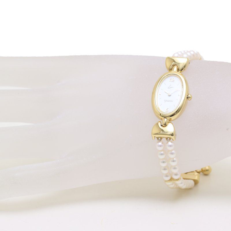 TASAKI タサキ パールウォッチ 腕時計 レディース ゴールド金具　稼働品 TASAKI タサキ 腕時計 レディース ゴールド パール TASAKI タサキ