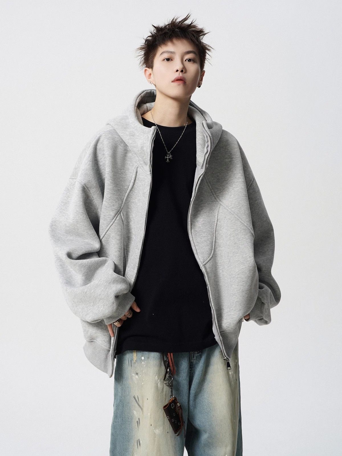 新作 メンズトップス 春秋 カーディガン 長袖 フード付き 通勤 通学 新作 メンズトップス 春秋 カーディガン 長袖 フード付き 通勤 通学# Qoo10] 日韓系 韓国パーカー メンズ フード付き