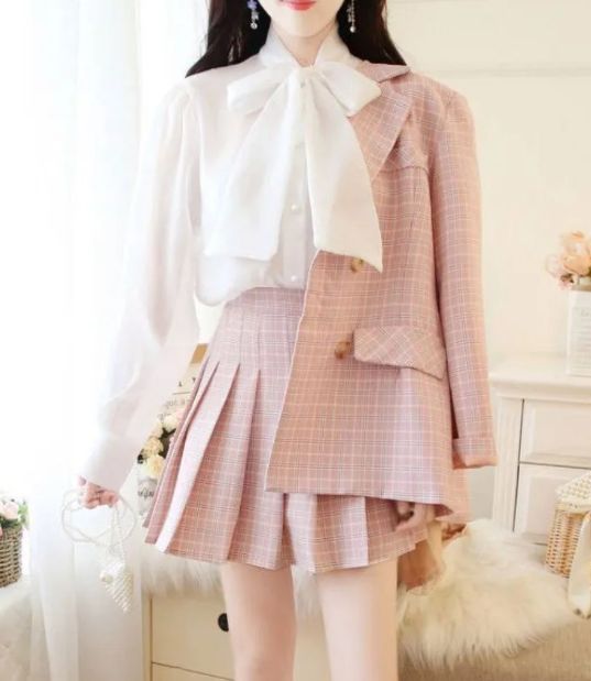 セットアップ プリーツスカート