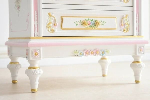 ROCOCO ナイトテーブル ガラス天板付き MARWIL-DEMENAGEMENTS_CH