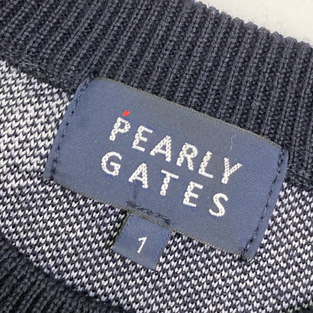 サイズ：1 PEARLY GATES パーリーゲイツ  クルーネックニット ミッキー ブラック系 [240101458826] ゴルフウェア レディース ストスト サイズ：1 PEARLY GATES パーリーゲイツ クルーネックニット