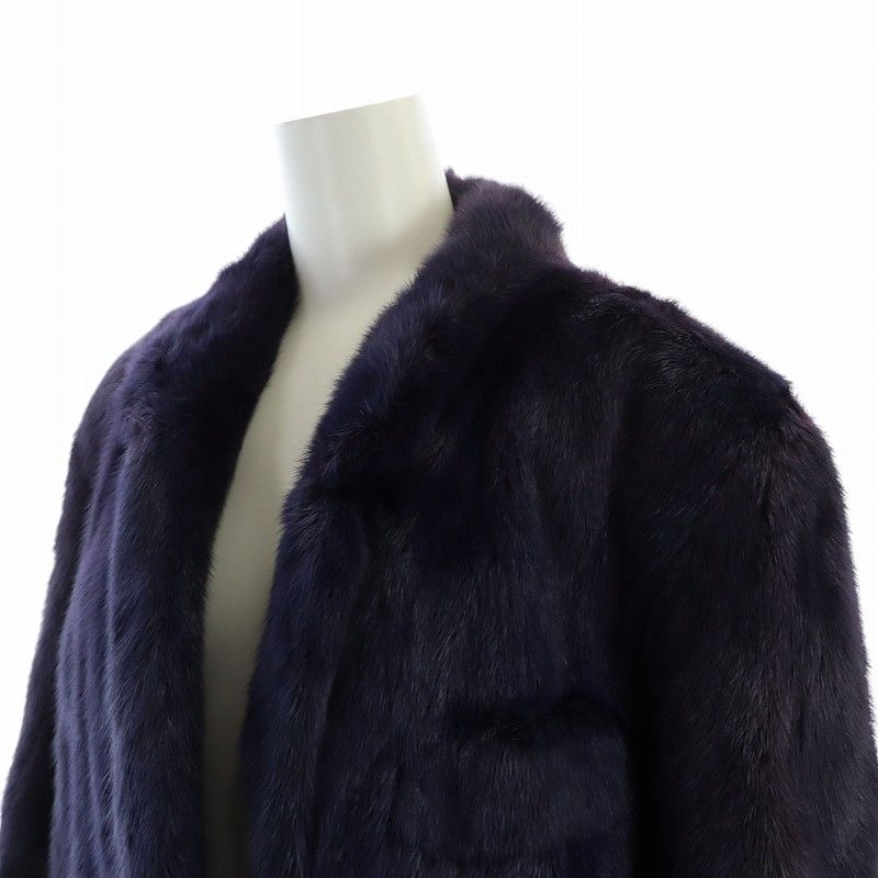 nakamura fur ナカムラ ファー 毛皮 コート 黒 紫 ナカムラ ファー Nakamura fur 毛皮コート ミンクファー 染色 総