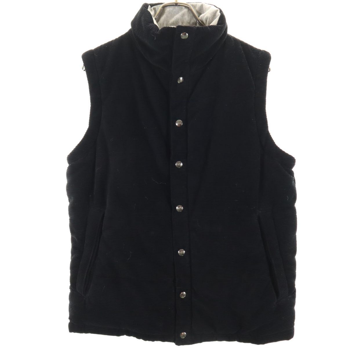 エムエイチアイバイマハリシ リバーシブル 中綿 ベスト M 黒×グレー系 MHI by maharishi コーデュロイ メンズ 231231 エムエイチアイバイマハリシ リバーシブル 中綿 ベスト M 黒×グレー系