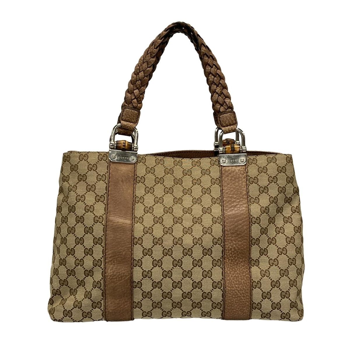 GUCCI グッチ トートバッグ バンブー ブラック ダークブラウン 【公式