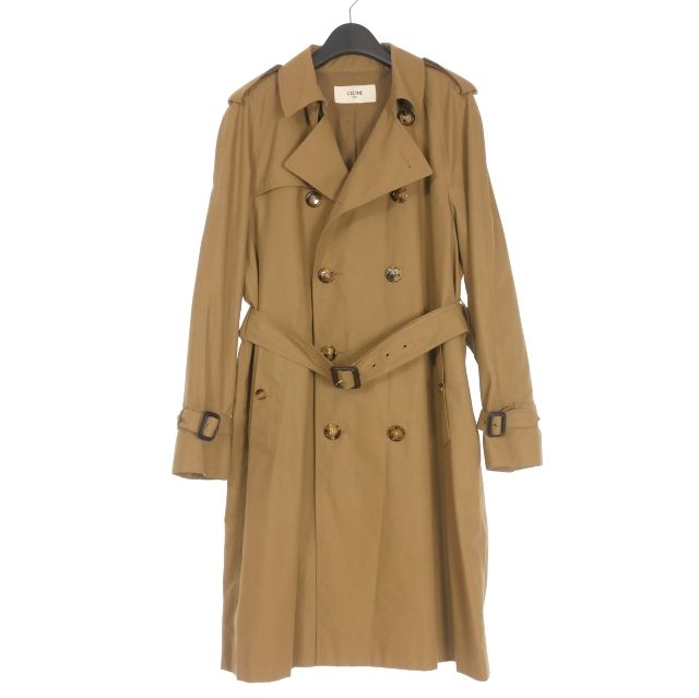 セリーヌ CELINE ベルテッド ロングトレンチコート ジャケット 長袖 50 ベージュ 2M037085I 正規