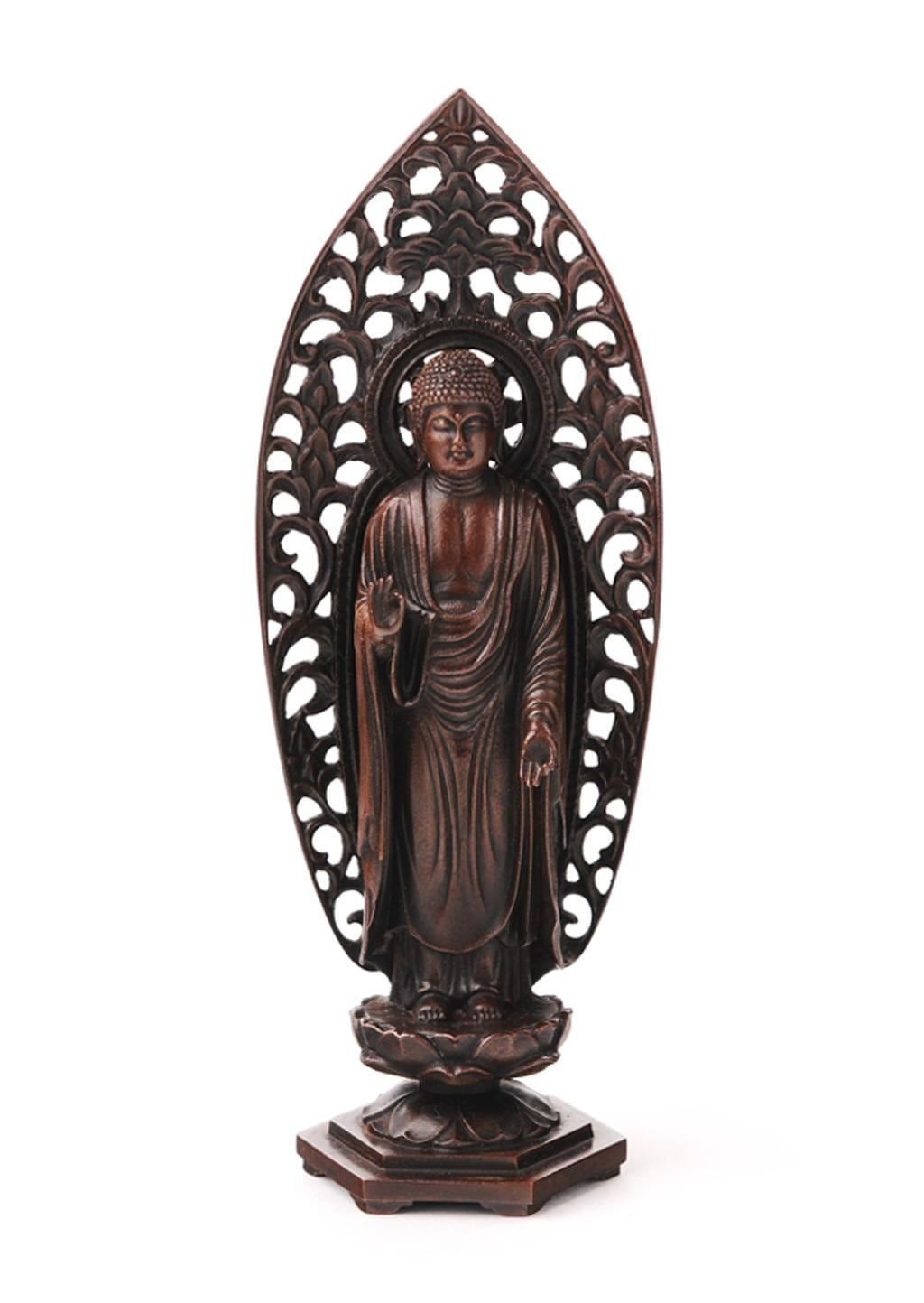仏教美術　阿弥陀如来　銅製像 阿弥陀如来 - 総高15.3cm 銅製 高岡銅器 仏像 - メルカリ