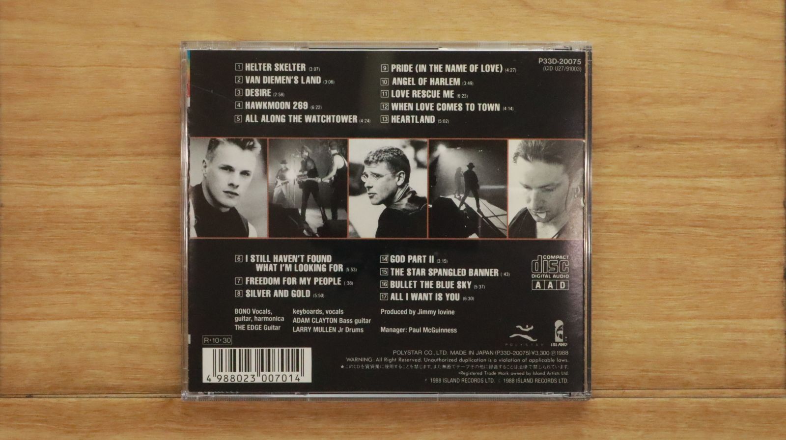国内盤CD☆ユーツー/U2□ 魂の叫び 【P33D20075/4988023007014