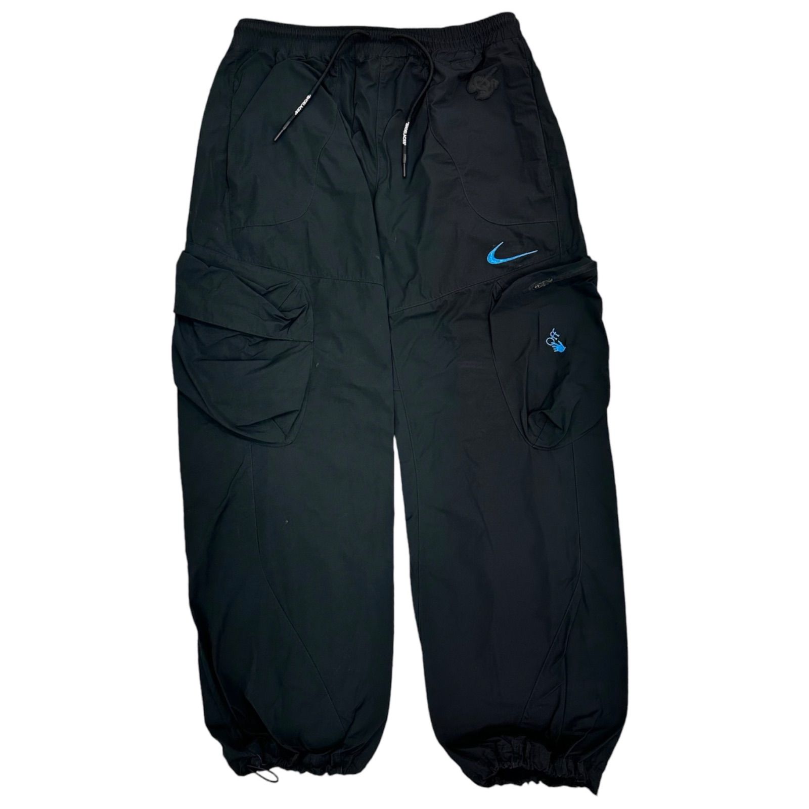 68】OFF-WHITE NIKE オフホワイト ナイキ コラボ ナイロン トラックパンツ XL 003 Pants ブラック ストリート - メルカリ