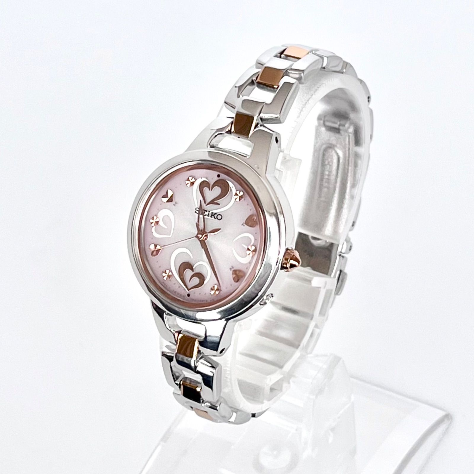 ✨美品✨ SEIKO LUKIA ルキア 電波ソーラー デイト ピンク ローマン