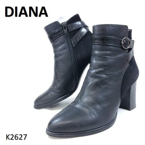 新品未使用 ダイアナ ショートブーツ 未使用✨ ダイアナ ショートブーツ 2way サイドゴア スタッズ 24.5 黒