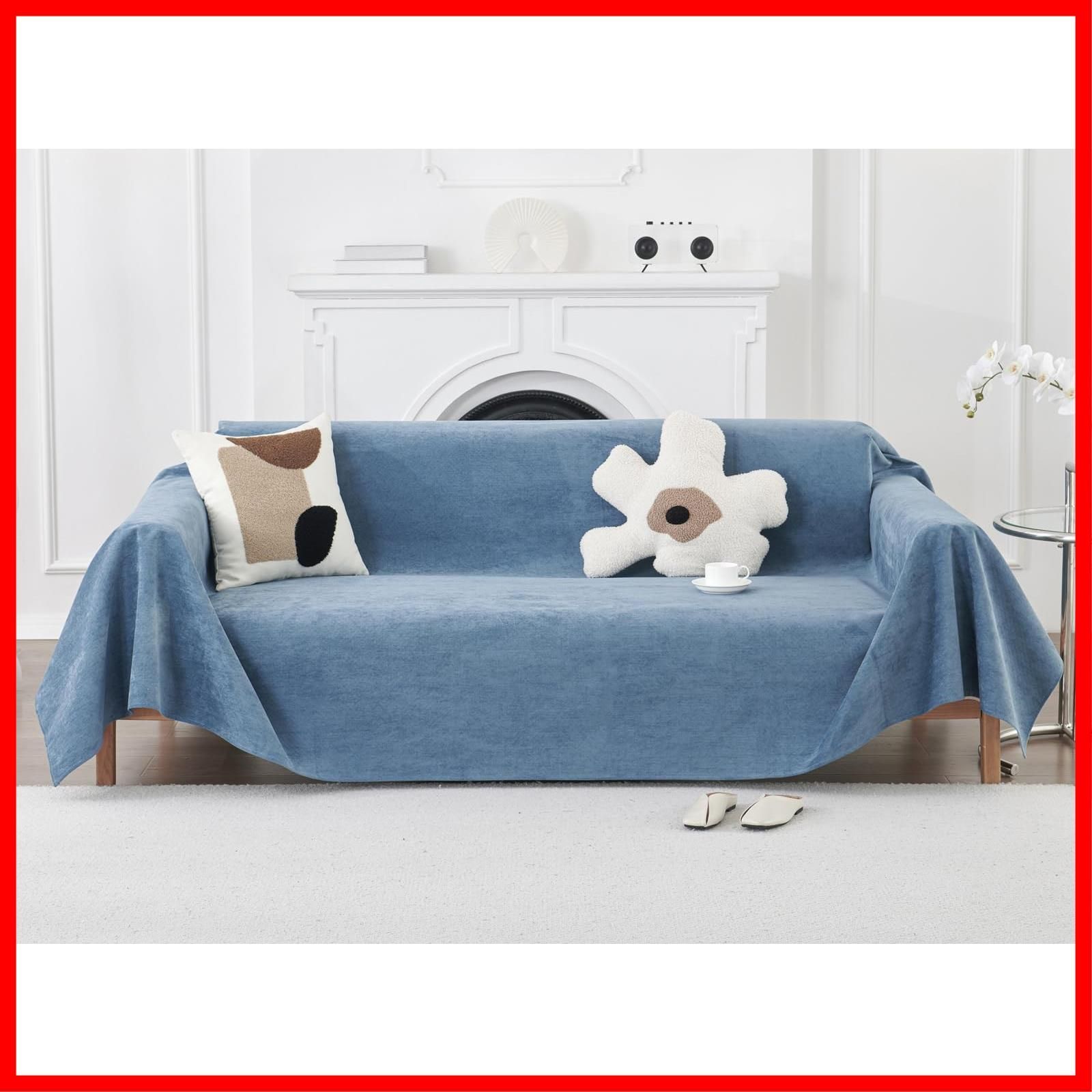 【人気商品】HomeFirst ソファーカバー 犬猫対策 北欧風 マルチカバー 長方形 大判 撥水加工 ソファカバー 3人掛け 肘付き 肘なし ソファーベッドカバー 多機能 ブランケット 無地 柔らかい ソファーシーツ 犬猫用シート 爪とぎ防止 傷防止 汚