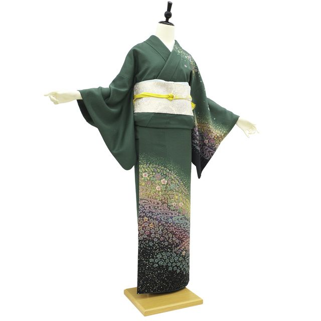 ❀.*・゜大幅のお値下げです！【 高級訪問着 】高価なお着物です✲*゜ 中古】 すごい値！ 訪問着 袷 リサイクル フォーマル 着物 正絹 辻が花