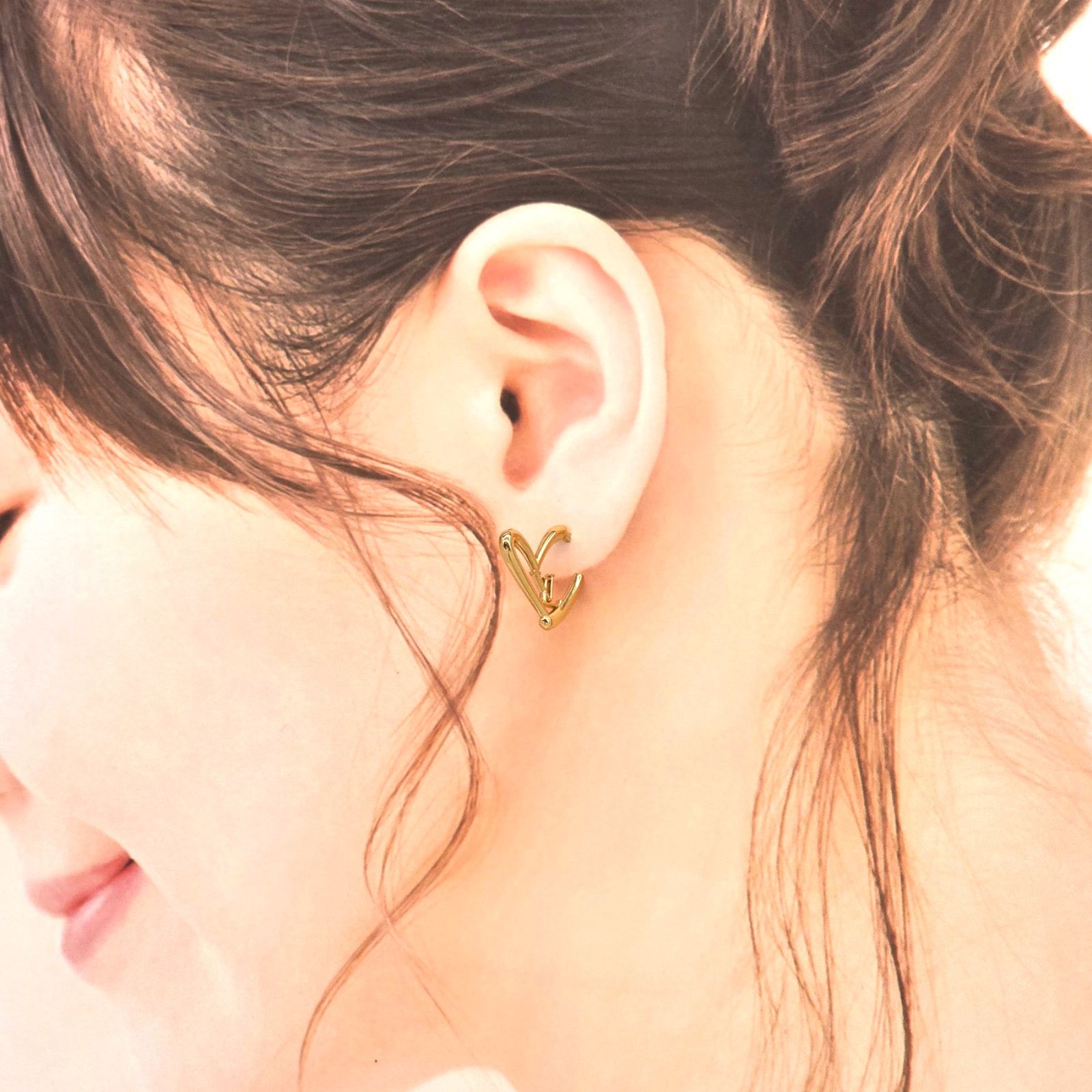 LOUIS VUITTON ルイヴィトン M00463 ハート フォーリン ラブ ピアス PM