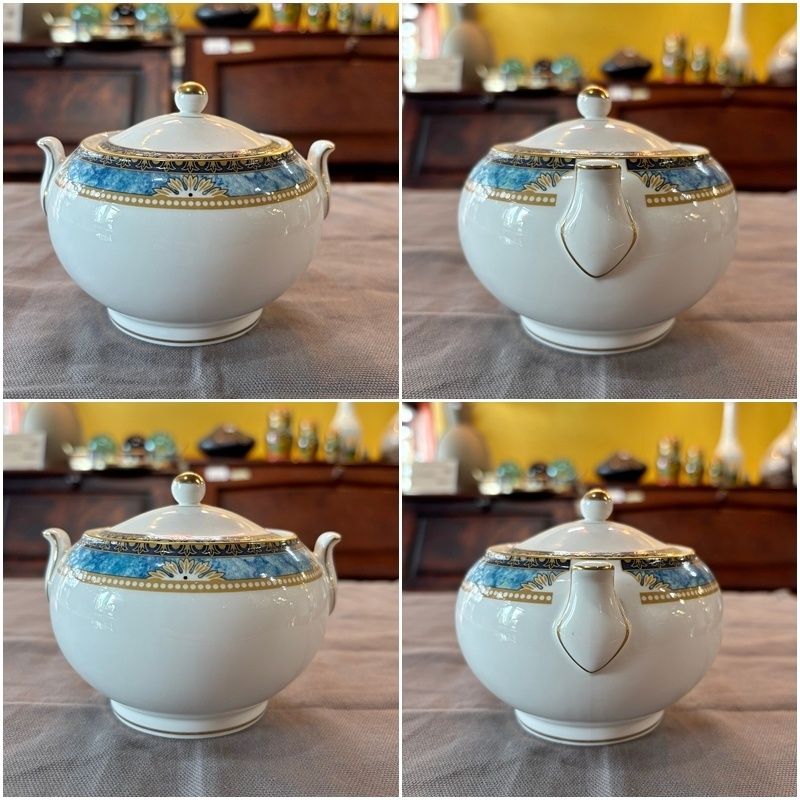 ウェッジウッド カーゾン シュガーポット ＆クリーマー ＆ プレート 3