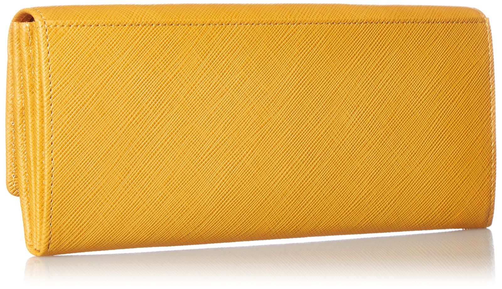 ユー バイ ウンガロ 長財布 アイガー 牛革 型押し ロゴ入りブローチ ボックス型小銭入れ付 ダブルボタン式 イエロー その他 フェイスケア コスメ 美容