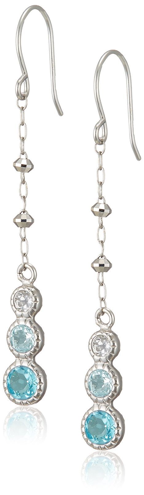 DIAMANTE K10ホワイトゴールド DI CHIARO ブルーグラデーショントリロジーピアス ディアマンテ ディ CHS690 キャーロ