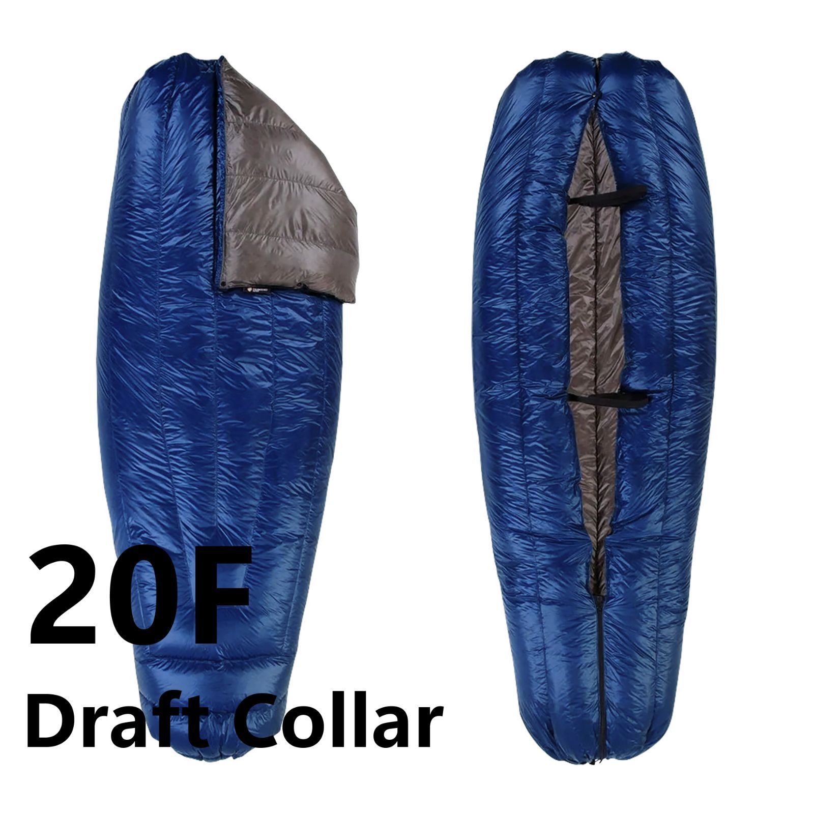 Enlightened Equipment エンライト イクイップメント Revelation Sleeping Quilt 850 20°F -6°C Draft Collarドラフト レヴェレーション スリーピング キルト Navy