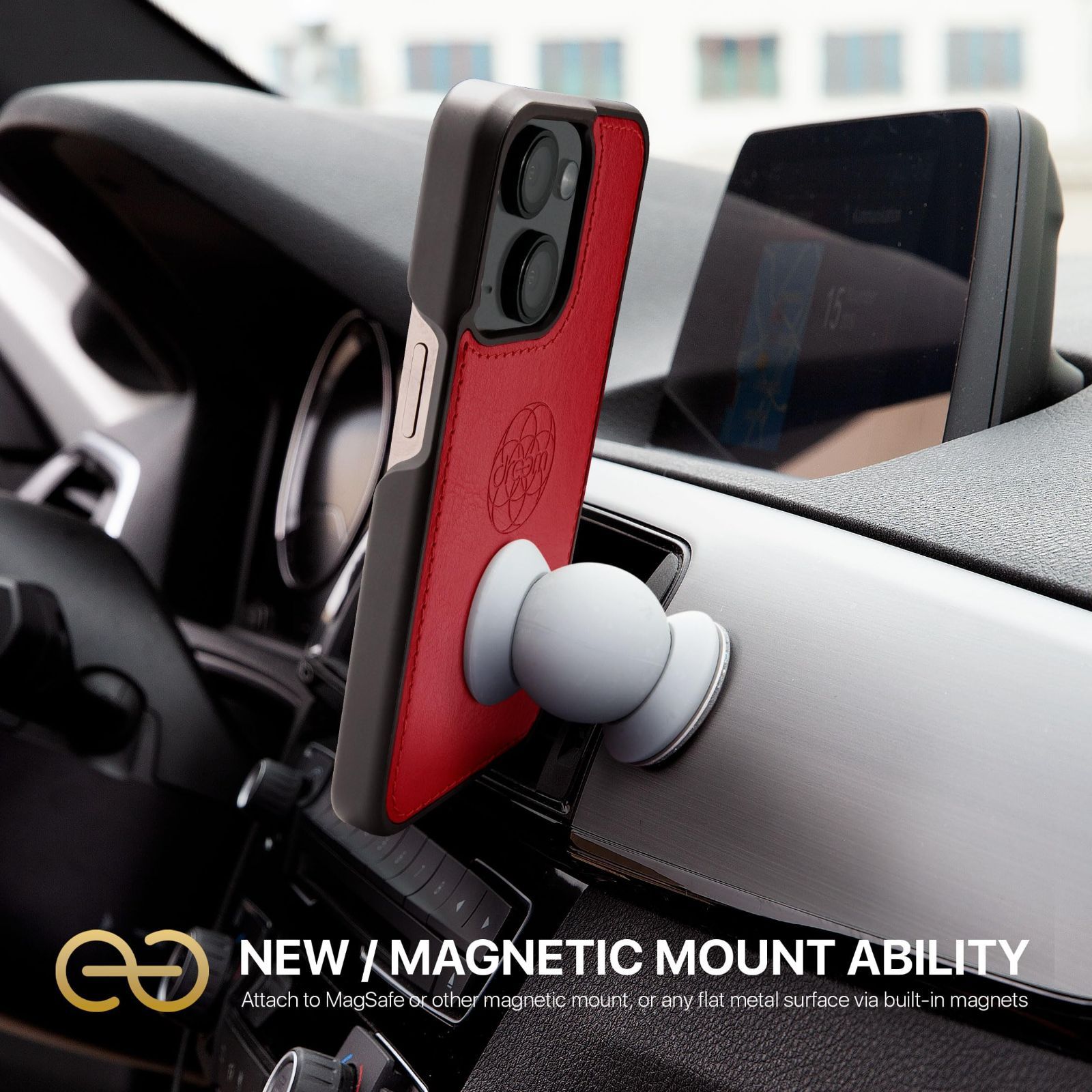 海外ブランド通販専門店。 在庫処分 Dreem フィボナッチ Fibonacci 2イン1 財布型ケース Apple iPhone 14 Plus用 - ヴィーガンレザー製 マグネット着脱式 耐衝撃 携帯電話ケース RFIDカード保護機能 2通りに使えるフリップスタンド付き -