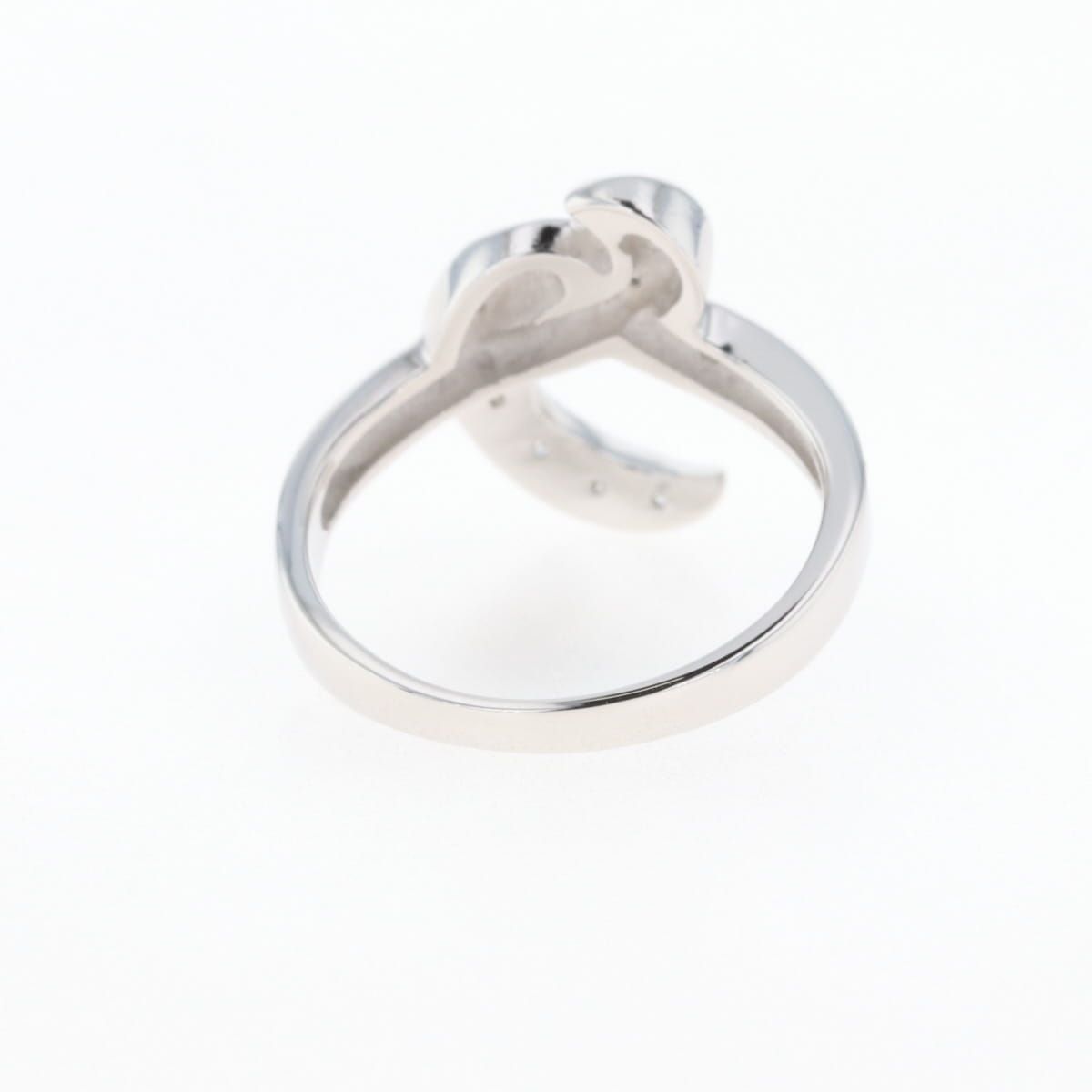 Pt 850 メレダイヤ 一粒ダイヤ リング11号 メレダイヤ デザインリング 約11号 Pt850 メレダイヤ デザインリング