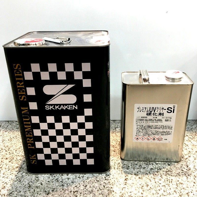エスケー化研 UVクリアーSi 主剤 硬化剤 2セット LOT40709 塗料 塗装 ペンキ 吹付け ローラー塗り 建築 建設 △DW2447-