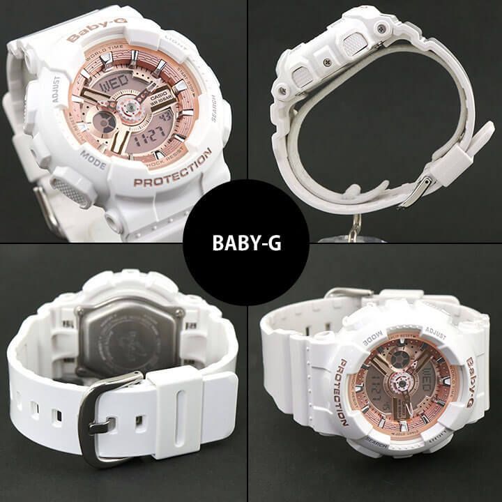 カシオ ペアウォッチ G-SHOCK Gショック BABY-G ベビーG GA-110MW-7A BA-110-7A1 海外 ペア g-shock  baby-g ベイビーｇアナデジ アナログ デジタル ホワイト メンズ レディース - メルカリ